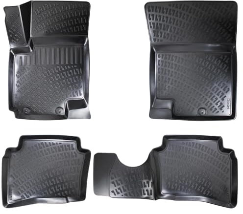 Rizline Passgenau 3D Fussmatten Auto Kompatibel mit Hyundai i20 1.Gen 2008-2014 Passgenau Fussmatten Auto Zubehör 1. Und 2. Reihe TPE Allwetter Geruchlos rutschfest Vorne und Hinten
