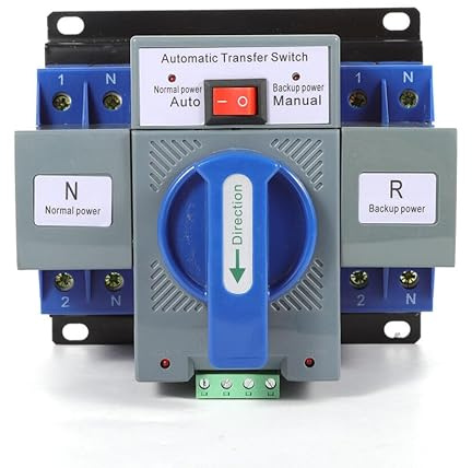 Automatischer Transferschalter Notstrom Umschalter Leistungsschalter Dual Power 63A AC 220V Notstrom Umschalter Lastumschalter Doppeltransferschalter Leistungsschalter für Haushaltsstrom und verschied