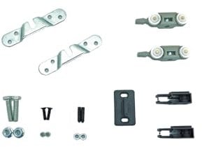 KIT PER BINARI SCORREVOLI | SISTEMI SCORREVOLI PER PORTE | SET CARRELLI SCORREVOLI PER PORTE CON PORTATA 80 Kg (SET ECLISSE)