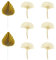 6 Inserts De Feuilles De Ginkgo, 2 Drapeaux En Feuilles De Palmier, Décorations De Gâteaux D'Anniversaire, Ornements De Cuisson Miroir, Adaptés Aux Gâteaux Et Pâtisseries De Fête