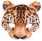 MIMIKRY Maske Leopard realistischer Druck Erwachsene Leo Halbmaske Leopardenmaske Kostümzubehör Karneval
