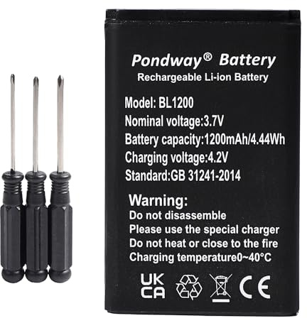 1200mAh 3,7V BL-5C Ersatzakku Batterien für Swissvoice MP03 MP22 MP33 SV29 | für Tecno HD61, BBM320 Wiederaufladbar Lithium-Ionen Akku für das Telefon