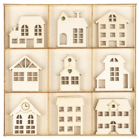 Ideen mit Herz Streu-Deko | Weihnachten | Advent | Haus-Dekoration | Häuser | Filigrane Winter-Motive | 27-teilig