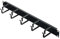 Koscom Connect Kabel-Rangierpanel für Netzwerkschrank I 1 HE Kabelführung für Serverschrank I Rangierfeld mit 5 Führungsbügel 40 x 60 mm I Server Rack Kabelmanagement (Schwarz, 19 Zoll)