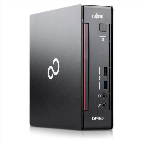 Fujitsu Esprimo Mini Pc Computer Fisso Desktop Intel i5, Ram 16GB, SSD 512GB, DVI + DP, Win 11 Pro + Libre Office, con Chiavetta Wi-Fi (Ricondizionato)