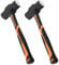 MUKSEUT 2 PCS 3 LB Club Hammers, Heavy-Duty Demolition Hammer, Heat-Treated Steel Head Sledge Hammer with Fibreglass Handle for Home Renovation, Gardening, Camping, Building