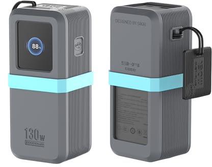 Housse Coque en Silicone 2mm pour UGREEN Nexode Batterie Externe 130W (20000mAh) Écologique - Couvercle Anti-Poussière et Gestion des Câbles Intégrée (Gris)