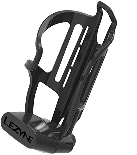 Lezyne Flow Storage Cycling Bottle Cage - Black/Bicycle Cycle Bike Mountain Road Bracket Water Bidon Flask Carrier Mount CO2 Cartridge Tyre Lever Repair Emergency Tool Holder Lightweight Accessories