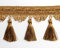 ab 1m Quastenborte Breite 8 cm Meterware Farbe Bronze Braun Quastenborte Posamentenborte m.Quasten m.Troddeln Dekoborte Zierborte m. Troddeln Vorhangborte Bordüre