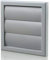 Blauberg Grey Gravity Grille 100 mm - 4 inch External Ducting Air Vent with Round Spigot and Non-Return Gravity Shutters for Kitchen Ceiling Extractor Fans Positive Input Ventilation Duct Fan Cover