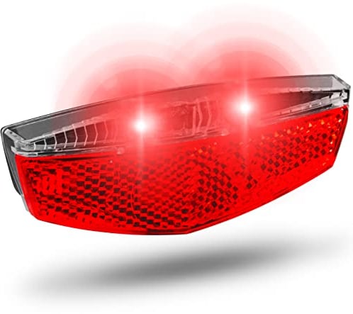 BÜCHEL Fahrrad Rücklicht LED I StVZO zugelassen I Gepäckträger Rücklicht TIVOLI, Fahrradrücklicht für Dynamo betrieb oder E-Bike I fahrrad rücklicht dynamo, Fahrradlicht hinten