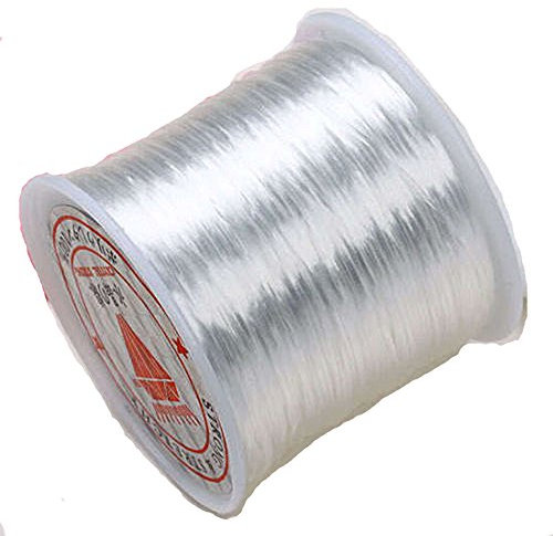 80 metri braccialetto bianco che borda filo elastico elastico di cristallo corda filo filo per la fabbricazione di gioielli