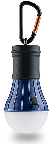 munkees® Led Campinglampe Batteriebetrieben [Blau 3AAA Batterien inkl.] - Hängelampe Camping Outdoor Gadget - Licht für Zelt - Campingleuchte mit Batterien - Stromausfall Lampe