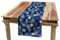 ABAKUHAUS Winter Tischläufer, Aufwändige Schneeflocken Weihnachten, Esszimmer Küche Rechteckiger Dekorativer Tischläufer, 40 x 225 cm, Hellblau Dunkelblau Weiß
