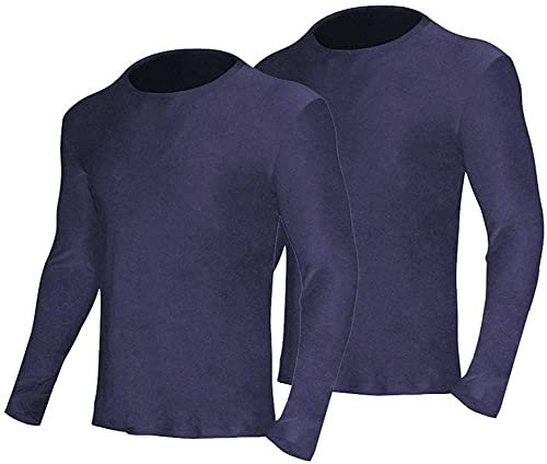 Men's 2 Pack Thermal Underwear Tops for Men Long Sleeve Winter Gear Warm Underwear Baselayer Ultra Soft Thermals Cold Weather