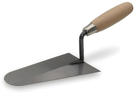 DEWEPRO Truelle Italienne 180mm – Truelle Pro Enduit en Acier Inoxydable – Manche Bois Ergonomique – Col Droit – Outil Maçonnerie Mortier Putz Spatule Rénovation