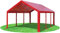 Stabilezelte Partyzelt 4x6m Modular Pro PVC ohne Seitenteile ROT
