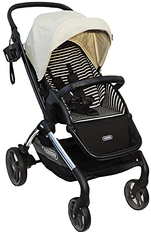 Eichhorn Kinderwagen Buggy Alice, Jubiläumsedition mit Liegefunktion und Komforteinstieg, inklusive Zubehörset, Creme