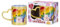 Posh Paws Swizzles Love Hearts 11OZ Arty The Big Hearty Love is Love Heart Shaped Handle Ceramic Mug, Yellow, (37755)