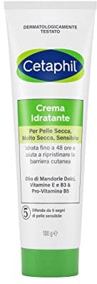 Cetaphil, Feuchtigkeitsspendende Gesichts- und Körpercreme für den häufigen Gebrauch, intensive Feuchtigkeit für 24 Stunden ideal für trockene Haut, sensibel, beruhigend, parfümfrei, Format 100 g