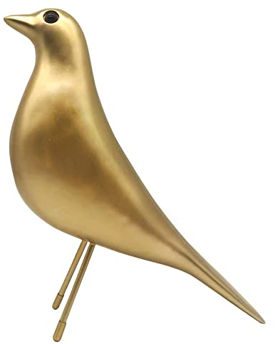 Mitte des Jahrhunderts Skulptur Vogeldekoration – Bürohaus Schreibtisch Taube Ornament Kunst Geschenk Nachbildung (Gold)