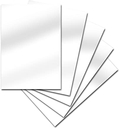 Evo Ultraflock Textilfolie für Plotter 33 Farben Flockfolie im Din A4 Format 30x20cm Plotterfolie für Stoff Kleidung T-Shirt Flock Folie Zubehör (5er Set, 001 Weiß)