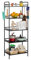 HDANI Bücherregal,Metall Regal,Standregal mit 5 Ebenen,offenes Standregal für Arbeitszimmer,Wohnzimmer,Schlafzimmer,Küche,Industrie-Design,4 S-Haken,60×35×160cm,Schwarz