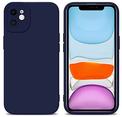 Cadorabo Hülle kompatibel mit Apple iPhone 11 Schutzhülle TPU Silikon Case Liquid Design mit Kameraschutz Slim Kratzfest Weiche Gummi mit Rundumschutz Case Hülle für iPhone 11 in Blau