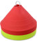 SPORTIKEL24 Maxi-Muldenhauben 30er-Set Gelb/Rot – Jumbo-Hütchen, elastisch & bruchsicher, mit Tragehalter – für Slalom, Hürden & Training