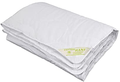 Bach's Betten Welt Hanf Plus Duo Winterdecke Ganzjahresdecke Duo-Steppdecke Hanf Baumwolle 100% Natur (200 x 220 cm)