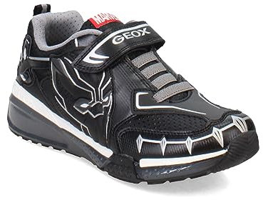 Geox J BAYONYC Boy Sneaker, Black Silver A, 32 EU
