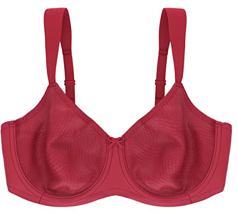 Triumph Essential Minimizer W X Minimizer Bra Women's, Deep Crimson, 32D