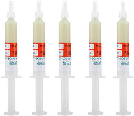 5er Set Diamantschleifer, Diamant Polierpaste Metall 8000 Diamantpaste Polierpaste Läpppaste Schleifpaste Nadelröhrchen W1.0# 8000 (W0.5 (10000 mesh Spiegelpolieren))
