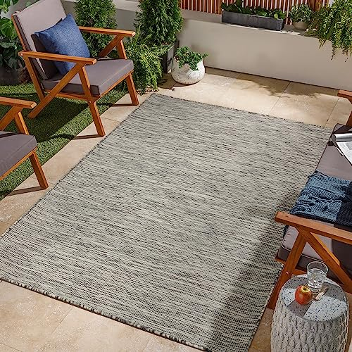 Jimri Alfombra para Interior y Exterior, Resistente a la Intemperie, para balcón, terraza, jardín, salón, Cocina, Resistente, Resistente a los Rayos UV y al Agua, tamaño 160 x 220 cm, Color Plateado