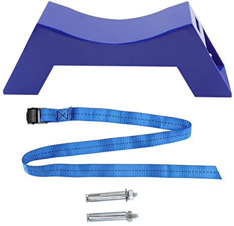 Support De Bouteille De Propane Support De Bouteille De Gaz Support Mural Fixe Pour Bouteille De Gaz Fixation pour bouteille de gaz Avec Vis D'expansion Sangle De Sécurité(Bleu)