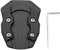 Create idea Motorrad-Ständer-Pad, Seitenständer, Fußstütze, Fußpolster, Erweiterungsplatte, Vergrößerung, kompatibel mit Forza 125 250 300 2017–2021, Aluminiumlegierung, 78 x 64 mm, Schwarz