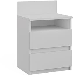 Vicco Nachttisch Monty, Nachtkommode, Weiß, 39.6 x 59.1 cm