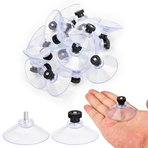 AccEncyc Ventosas de 40 mm de vidrio transparente PVC ventosas ventosas sin ganchos para baño pared puerta vidrio ventana coche sombra (negro, 50 unidades)