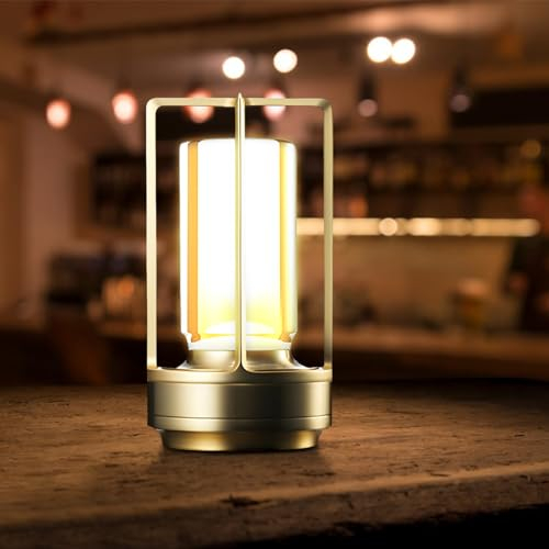 LED Tischlampe Kabellos aus Kristall Lampe,Romantische Luminous Kristall Laterne USB Wiederaufladbare LED Laterne Tischlampen für Restaurant Schlafzimmer Bar Tischleuchte Tischdekoration
