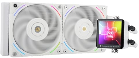 Thermalright Frozen Vision 240 White Liquid CPU Wasserkühler mit 120mm PWM Lüfter, 2,88-Zoll quadratischer IPS-LCD-Bildschirm,Computer-Wasserkühler für AMD/AM4/AM5, Intel 1700/1150/1151/1200/2011