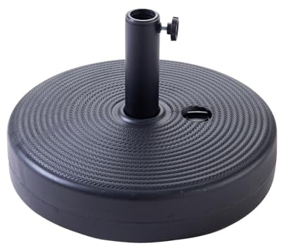 C-Hopetree 27 kg Heavy Duty Water Fillable Base Stand for Outdoor Patio Garden Parasol Table Umbrella, Black
