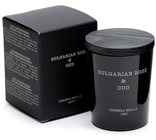 MOLLA 1899 | Mini-Kerze Bulgarian Rose & Oud | Duftkerzen von 70 g | 20 Stunden Brenndauer | Kerze mit natürlichen Düften | Recycelbare Verpackung | handgefertigte Kerze