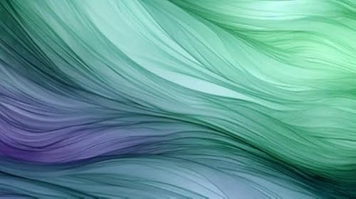adrium Holz-Bild 140 x 80 cm: die faszinierende Welt abstrakter Muster in leuchtenden Violett- und Limettengrüntönen. Unser Fractal Waves-Design bietet (217250596)