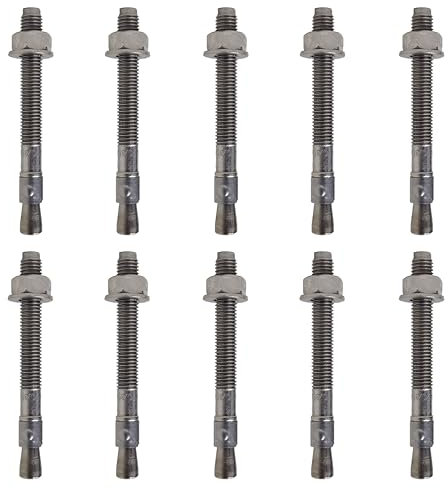 10x Remstaler BOLZENANKER | Edelstahl A4 | M6 M8 M10 M12 M16 M20 | made in GERMANY | Stahlanker | Keilanker | Betondübel | Spreizanker | Hülsenanker… (10x120)