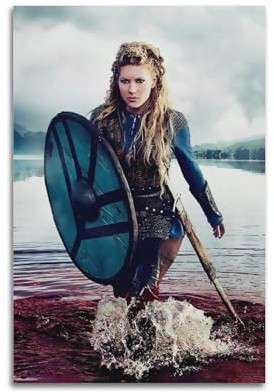 DATOZA Vikings Lagertha Art Poster Dekorative Malerei Leinwand Wandkunst Wohnzimmer Poster Schlafzimmer Malerei,Wandkunst Bilddruck Moderne Familienzimmer Dekor 24x36inch(60x90cm)
