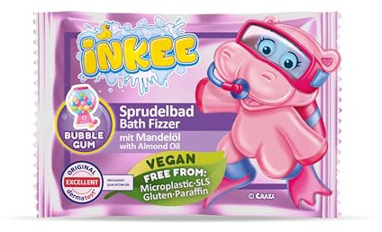 INKEE Bath Fizzer Mix - Boule de bain pétillante à l'huile d'amande douce, Bombe de bain 20g - Bain moussant enfant