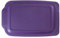 Replacement Lid for Pyrex 9x13 Casserole Glass Baking Dish Container Cover 233-PC, fits 3-Quart Dishes Without Cut-Out Handles Only, Not Compatible with Cut-Out Handle Version (Purple)