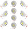JANDEI 5 Stück LED Einbaustrahler COB 30W Rund Aluminium Weiß 212 x 52 mm (Einbauloch 185mm) 2700 Lumen IP44 ideal für Küche, Bad - Warmes Licht 3000K (10 Einheiten)