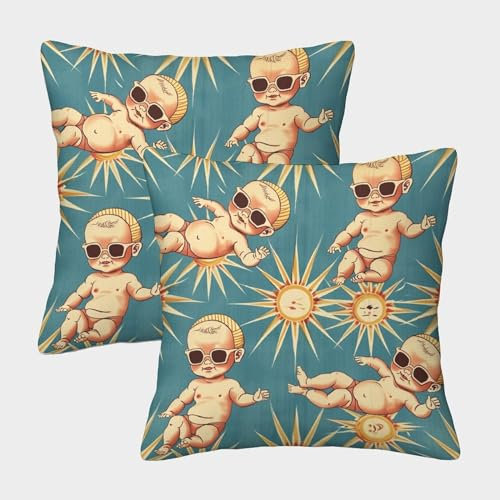 quiltcover Niedlicher Junge Kissenbezug Kleiner Engel 3D Gedruckt Dekokissen Pl¨¹sch F¨¹r Schlafsofas 40x40cm