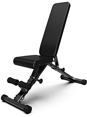 KOOFUR Kleines Hantel-Gewichtheberbett, klappbarer Fitnessstuhl, Hantelbank, verstellbare Bauchmuskel-Fitnessgeräte, Fitness-Hantel